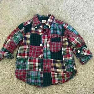 Baby Gap holiday button down shirt